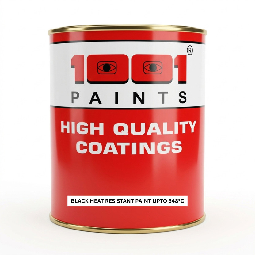 1001 Black Heat Resistant Paint | Up to 548°C High Temp Coating Black Functional Wall Paint(1 L)