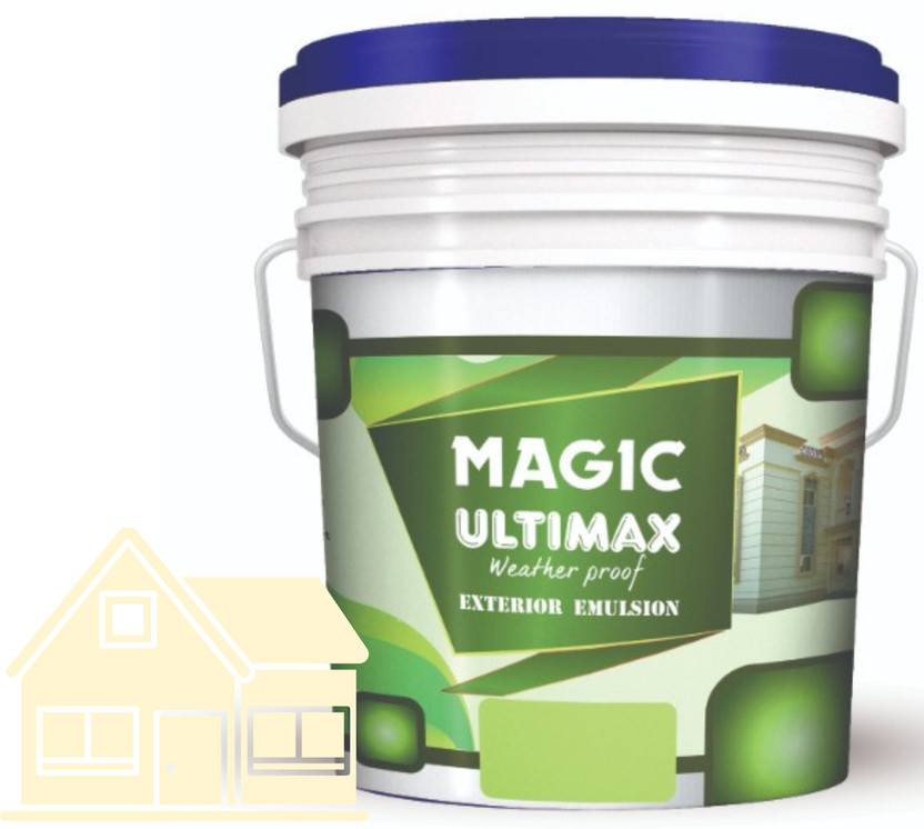 Magic Paints Ultimax Premium Elastomeric Exterior Emulsion | High Sheen & Low Dirt Pick Up| Anti Fungal,Insulating in Nature which Lowers Interior Temp. PEACH BLOSSOM Emulsion Wall Paint(1 L)