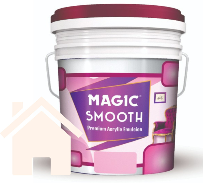 Magic Paints Smooth Premium Acrylic Interior Emulsion |Good Adhesion |Perfectly Washable | |Low Particle Size Provides Smooth Finish HEATHER MIST Emulsion Wall Paint(1 L)