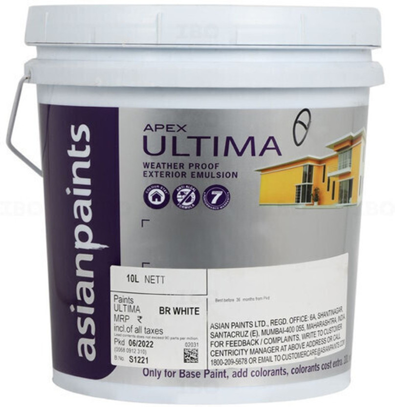 Asian Paints APEX ULTIMA EXTERIOR EMULSION WHITE Emulsion Wall Paint(10 L)