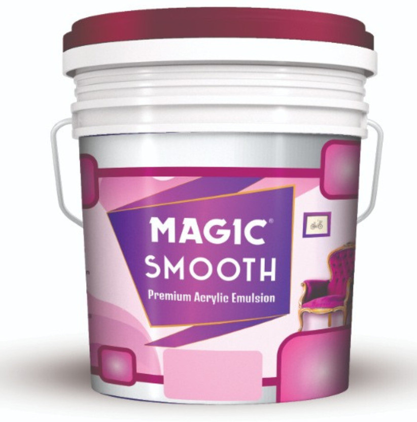 Magic Paints Smooth Premium Acrylic Interior Emulsion |Good Adhesion |Perfectly Washable | |Low Particle Size Provides Smooth Finish GREEN GRAPE Emulsion Wall Paint(1 L)