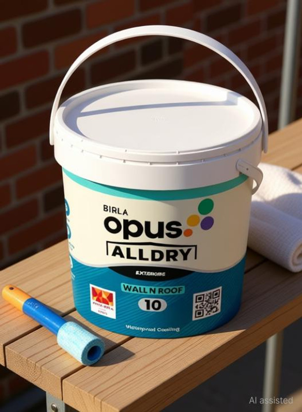 BIRLA OPUS DAMP PROOF WALL N ROOF 1L White Functional Wall Paint(1 L)