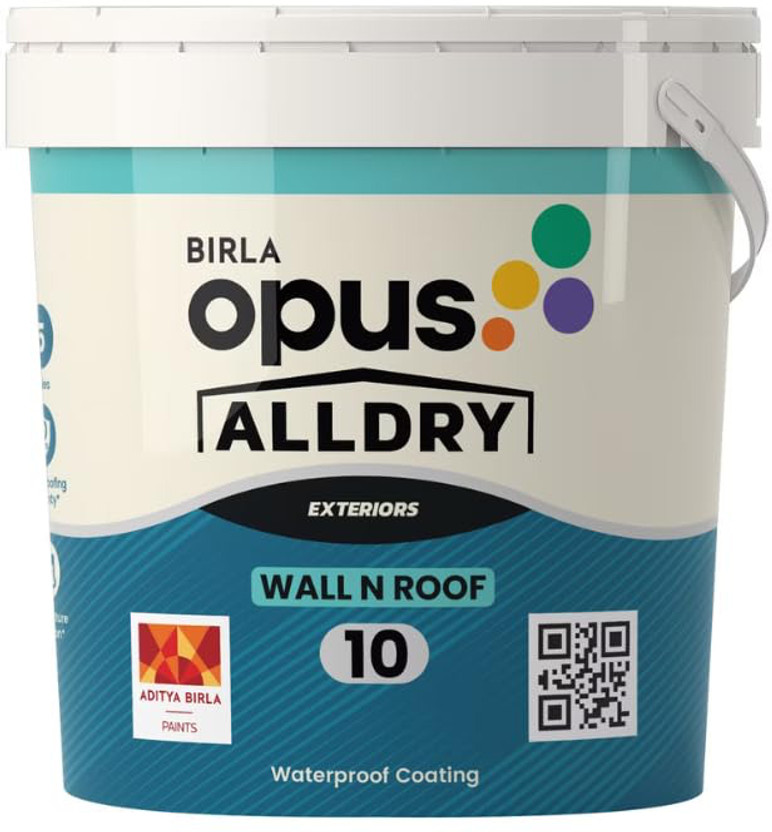 BIRLA OPUS DAMP PROOF WALL N ROOF 1L White Functional Wall Paint(1 L)