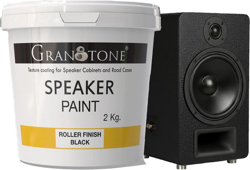 Granotone Roller Grade Speaker Cabinet Texture Coating 2 kg BLACK Functional Wall Paint(2 kg)