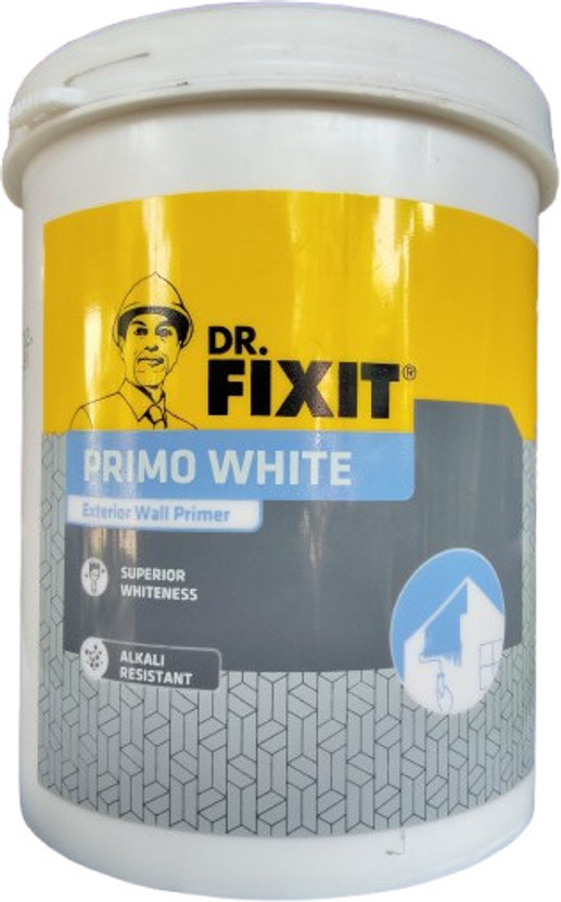 Dr Fixit Primo White Primo White Primer White Emulsion Wall Paint(1 L)