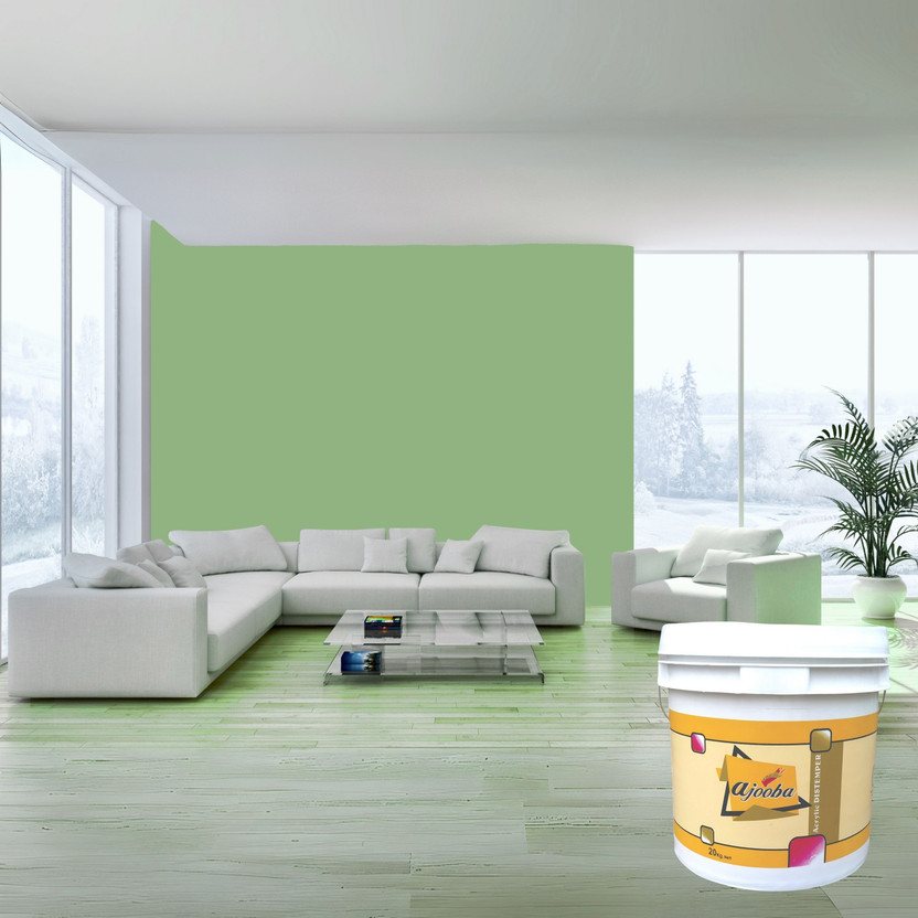 Ajooba Ajooba Premium Acrylic Distemper Smooth Matte Finish Applied on Interior Cement Plaster ,Ceilings, Asbestos Sheets, Concrete as a Top Coat Finish PISTA Distemper Wall Paint(1 kg) - Flipkart Deal