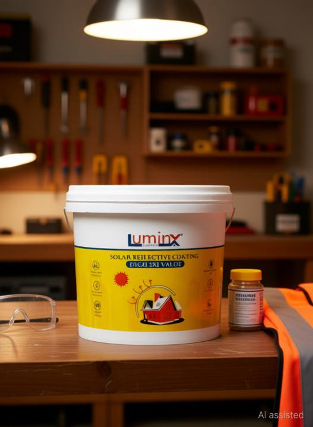 LUMINX LUMINX Solar Heat Reflective Cool Roof coating -5 kg (200 sqft) High SRI, Heat Resistance, Elastomeric Emulsion Wall Paint(5 L) - Flipkart Deal