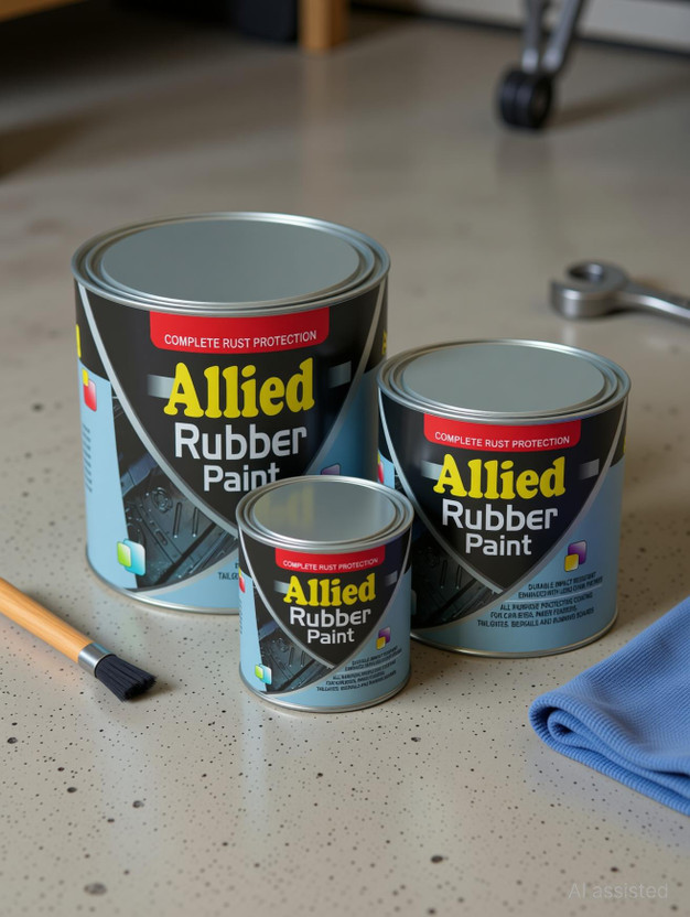 Magic Paints Allied Ultimate Rubber Paint with Complete Rust Protection Durable & Waterproof Coating BLACK Enamel Wall Paint(200 ml)