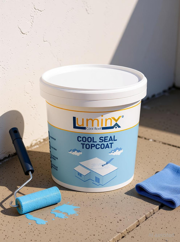 LUMINX LUMINX Cool Seal Topcoat | Waterproof UV & Weather Resistant Roof Coating White, Heat Resistance, Elastomeric, Summer Cool Roof Emulsion Wall Paint(1 kg) - Flipkart Deal