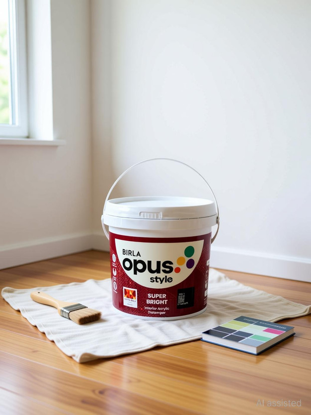 BIRLA Opus 20KG Acrylic Distemper White Distemper Wall Paint(20 kg)
