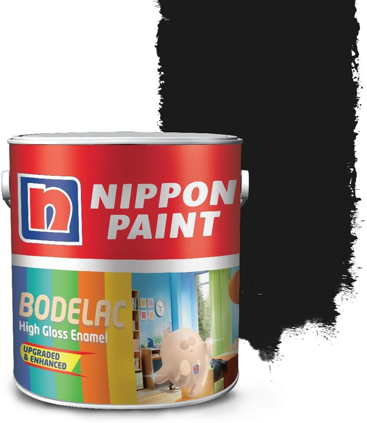 Nippon Paint 50320990050 Black Enamel Wall Paint(0.5 L)