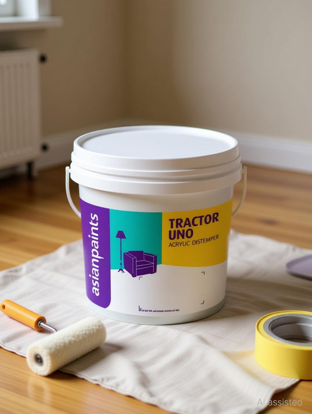 Asian Paints Tractor Uno Distemper 2Kgo White Distemper Wall Paint(2 L)