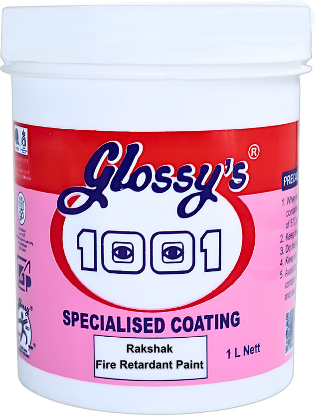 1001 Rakshak Fire Retardant Paint | Intumescent Coating | 120 Min Protection White Functional Wall Paint(1 L)