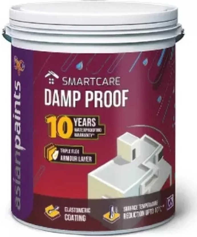 Asian Asian Paints Damp Proof For Terrace Waterproofing [20L - PACK OF 1] WHITE Emulsion Wall Paint(20 kg) - Flipkart Deal