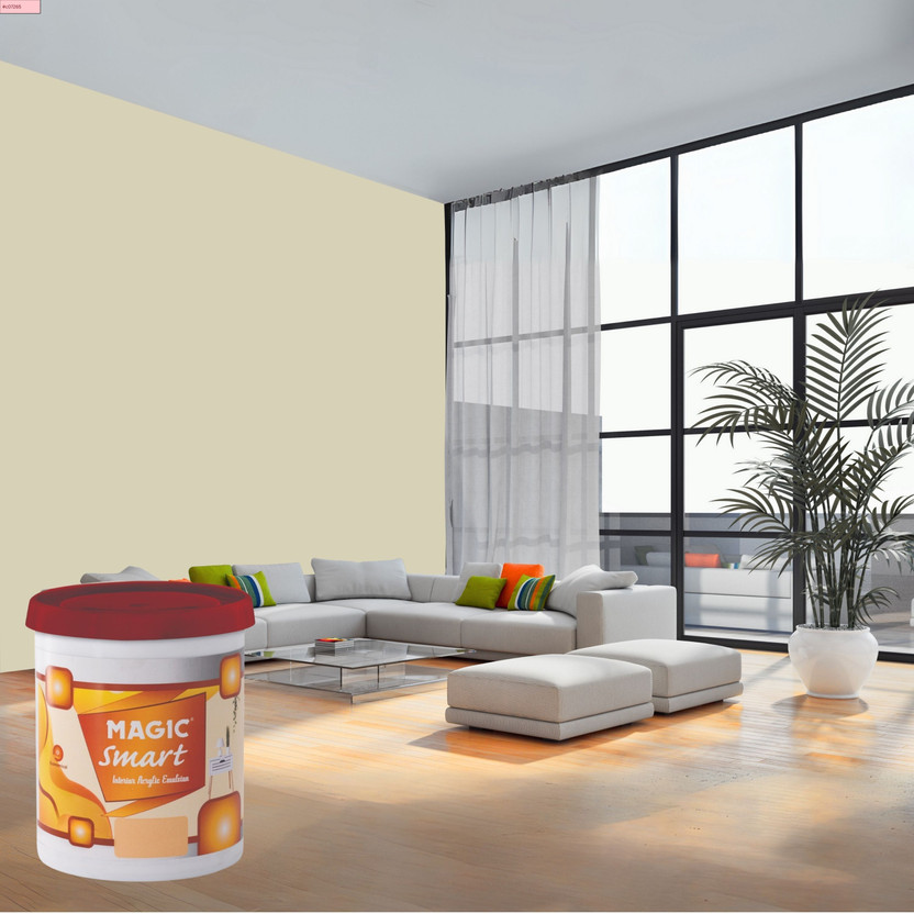 Magic Paints Smart Interior Acrylic Emulsion |Premium Finish |Long-Lasting Durability |Smooth and Pleasant Matt Finish | Good Opacity ESPRESSO CREAM Emulsion Wall Paint(1 L)