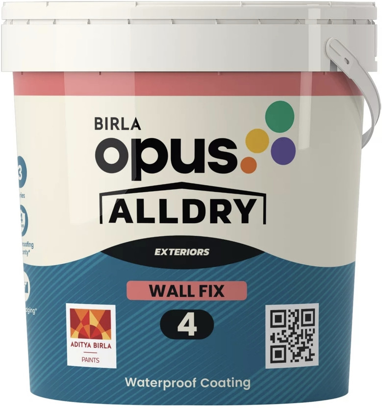BIRLA Opus Damp proof Sheath primer 4L White Emulsion Wall Paint(4 L)