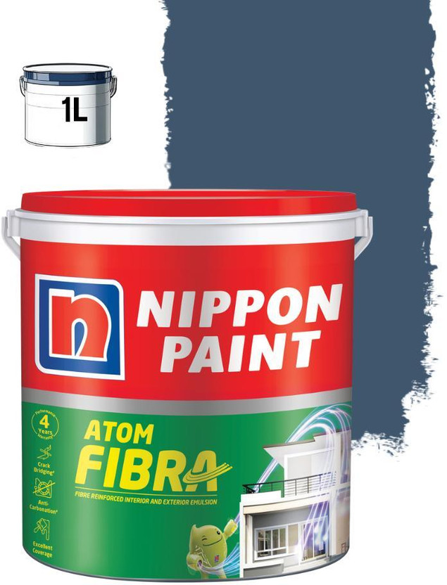 Nippon Nippon Paint Atom Fibra POSTMAN BLUE Emulsion Wall Paint(1 L) - Flipkart Deal