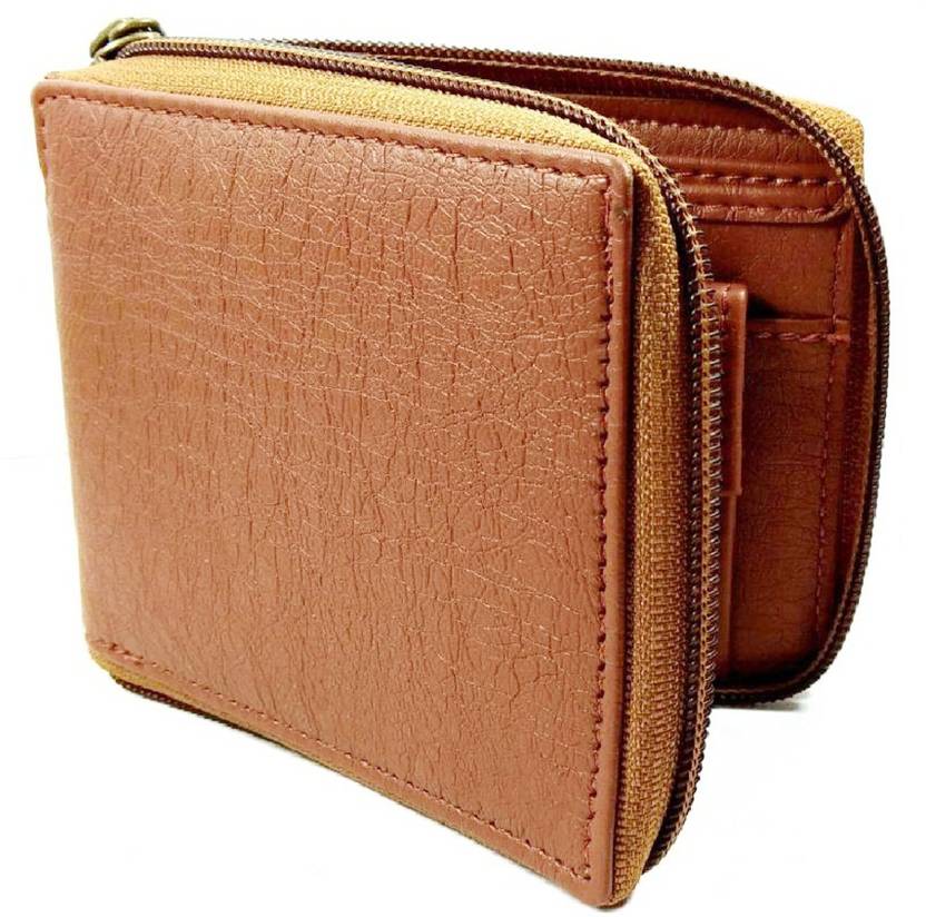 Wallet Club Men Trendy, Casual, Formal Tan Artificial Leather Wallet Tan Price in India