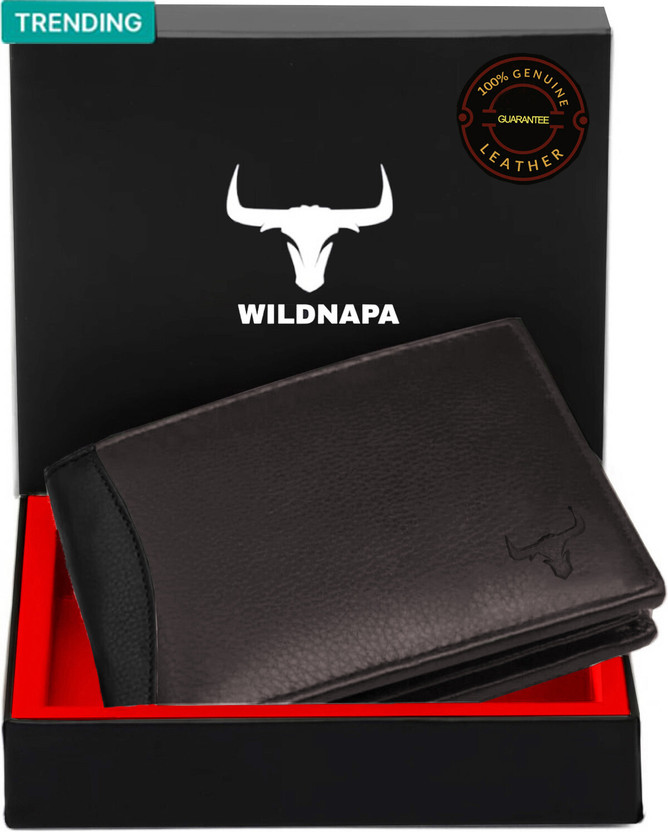 WILD NAPA Men Brown Genuine Leather Wallet(6 Card Slots)