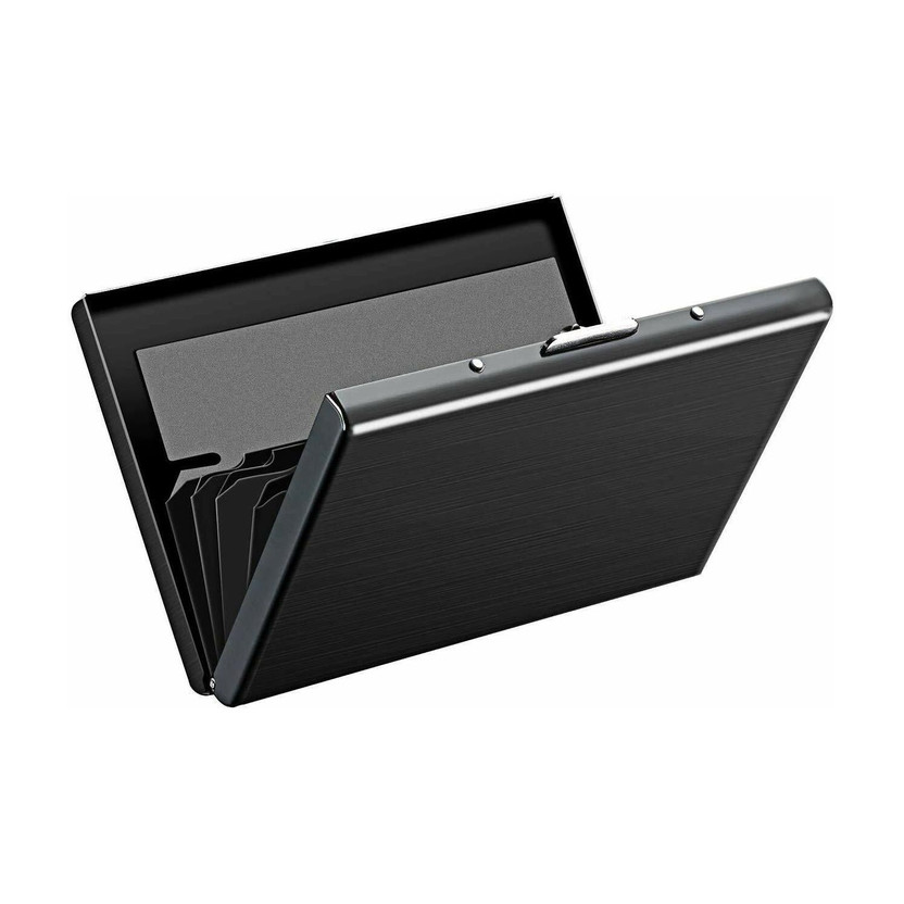 ELECTRO ELECTRO WOLF 6 Slots RFID Blocking Metal Credit Card Holder Wallet ( 9.5 x 6.5 x 1.3 cm ) 6 Card Holder(Set of 1, Black) - Flipkart Deal