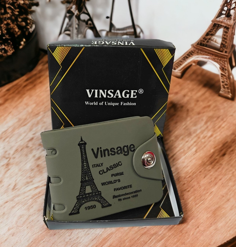 Vinsage Men Casual, Ethnic, Evening/Party, Travel, Trendy Green Artificial Leather Wallet(6 Card Slots)