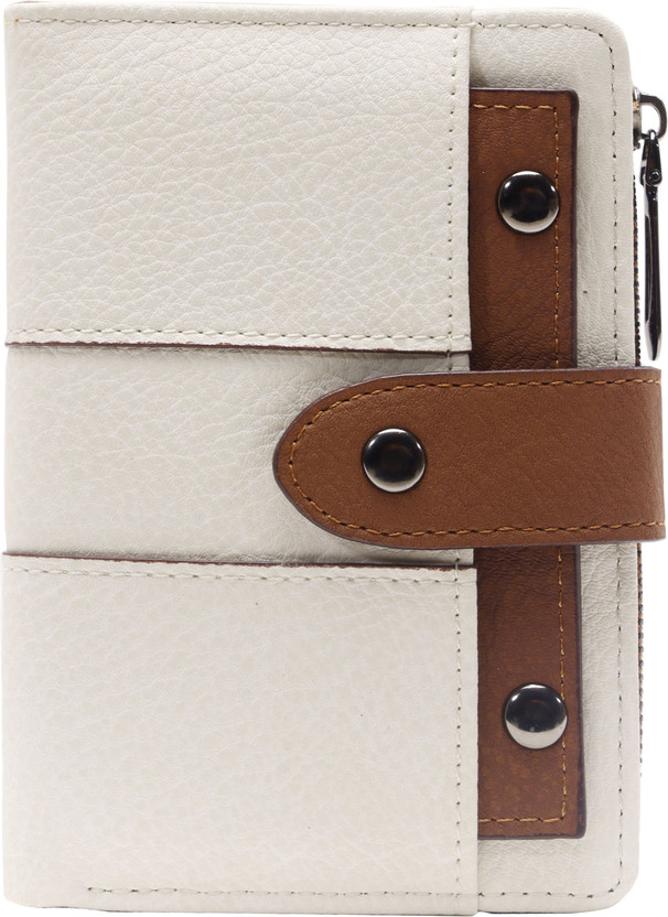 Inovera Women White Artificial Leather Wallet(10 Card Slots)