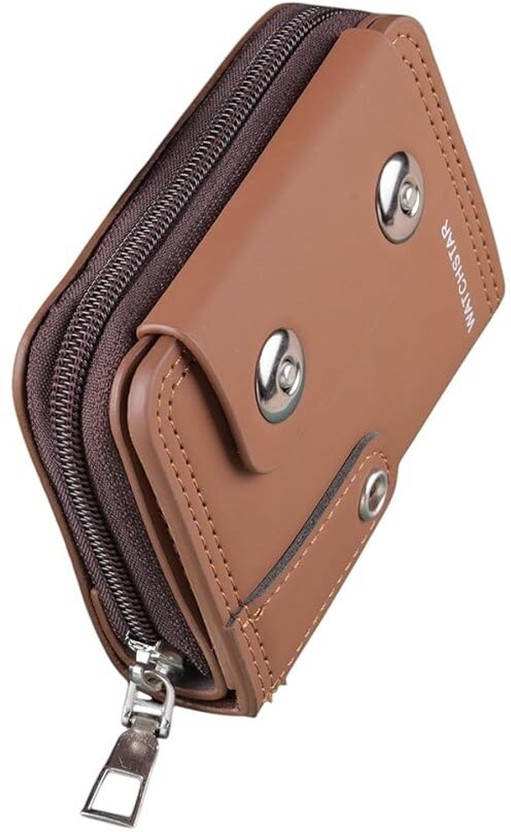 swagson Men & Women Casual Khaki Canvas, Artificial Leather Card Holder(15 Card Slots)