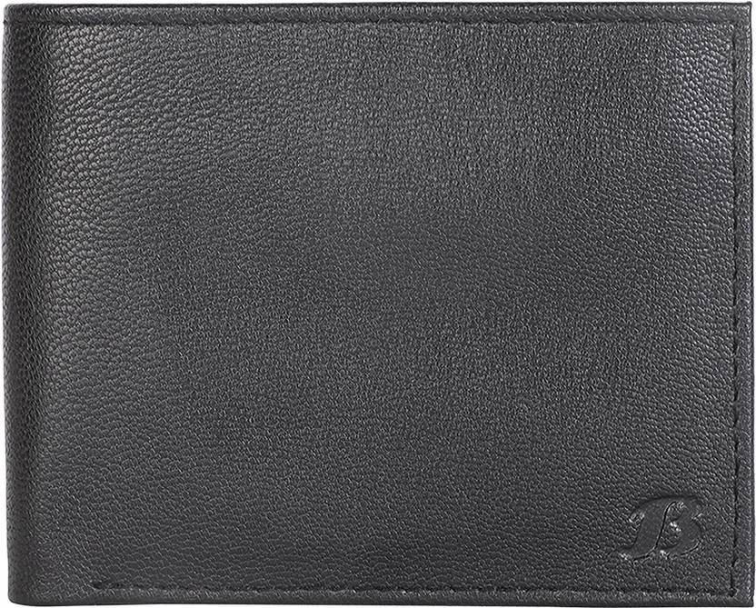 Bata Men Casual Black Genuine Leather Wallet Black Price in India
