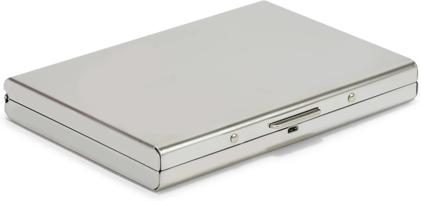 BE DIVINE Men & Women Trendy Silver Aluminium Card Holder(6 Card Slots)
