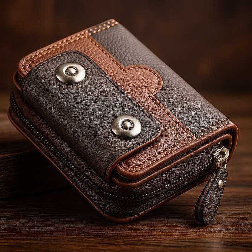 Nexbelt Men & Women Brown Artificial Leather Card Holder(15 Card Slots)