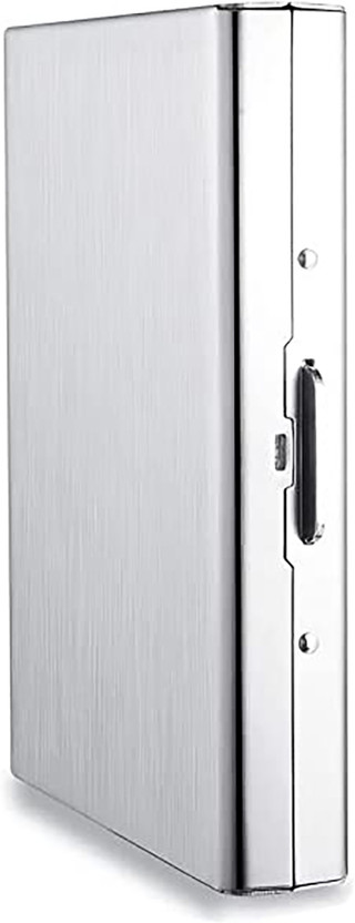 StealODeal Men & Women Casual Silver Aluminium Card Holder(10 Card Slots)