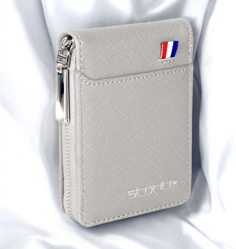 STORITE Men Casual, Formal, Travel, Trendy Grey Artificial Leather Wallet(9 Card Slots)
