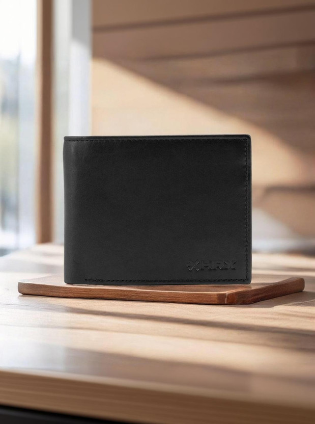 HRX by Hrithik Roshan Men Casual Black Genuine Leather Wallet(5 Card Slots)
