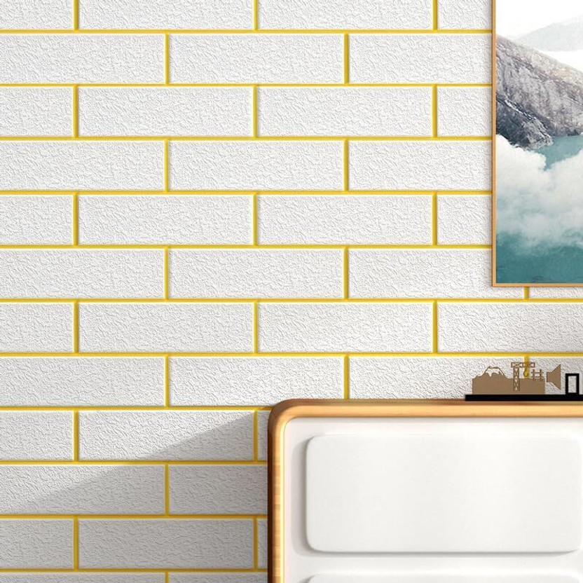 jig-tik 70 cm x 77 cm Nature Paper Wallpaper(Gold)