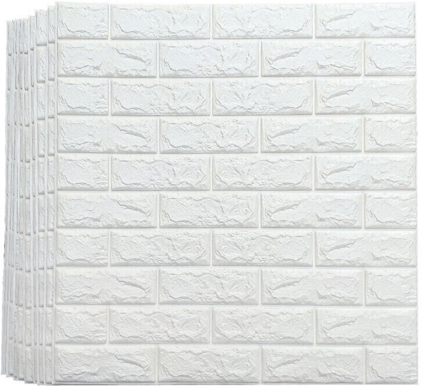 wewell Wall Wallpaper 3d Modern Design Wall Decor(77 cm X 70 cm, White)