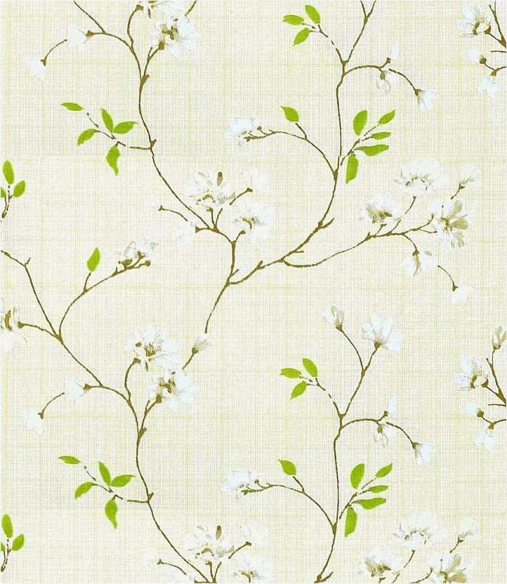 SV collections 1000 cm x 45 cm Waterproof Decorative Vinyl Wallpaper(Green, White)