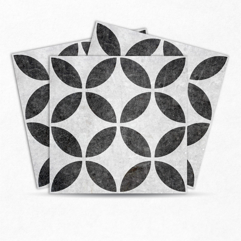 Mosaicowall 16 cm x 16 cm Waterproof Decorative Vinyl Wallpaper(Multicolor, Pack of 12)