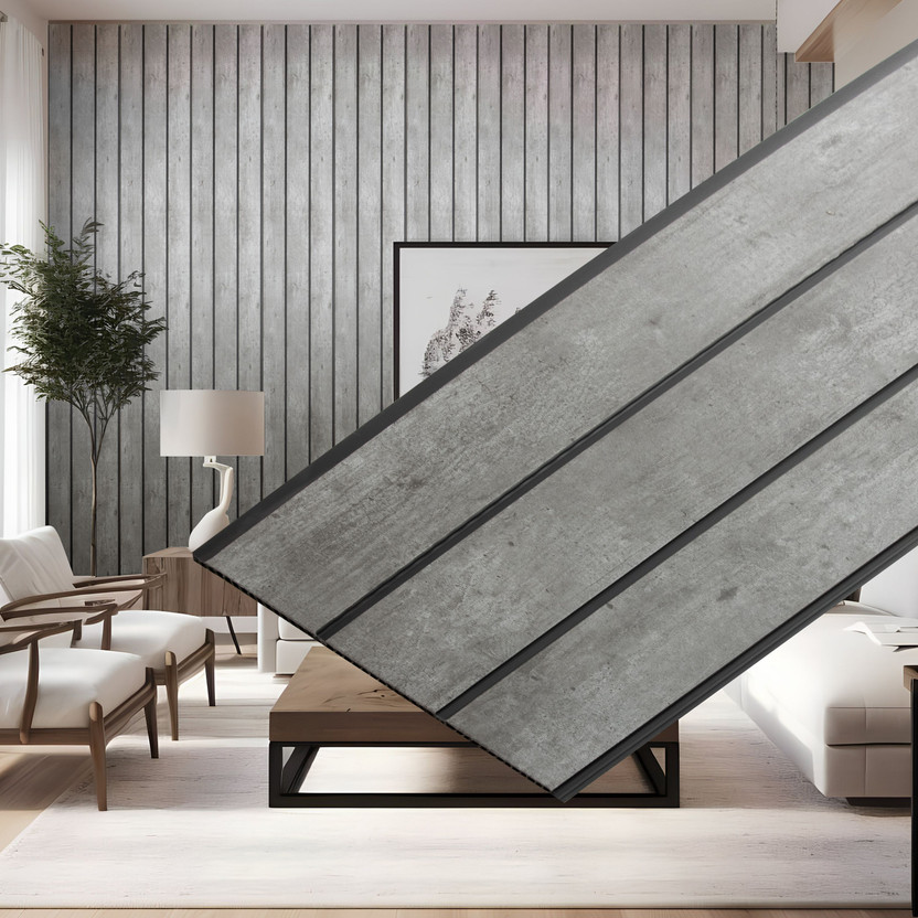 Plantex 304.8 cm x 30.48 cm Waterproof Architecture PVC Wallpaper(Grey, Pack of 5)