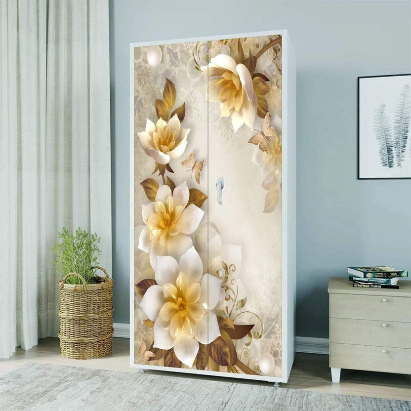 Limra Creative 186 cm x 83 cm Waterproof Floral & Botanical Vinyl Wallpaper(Yellow)