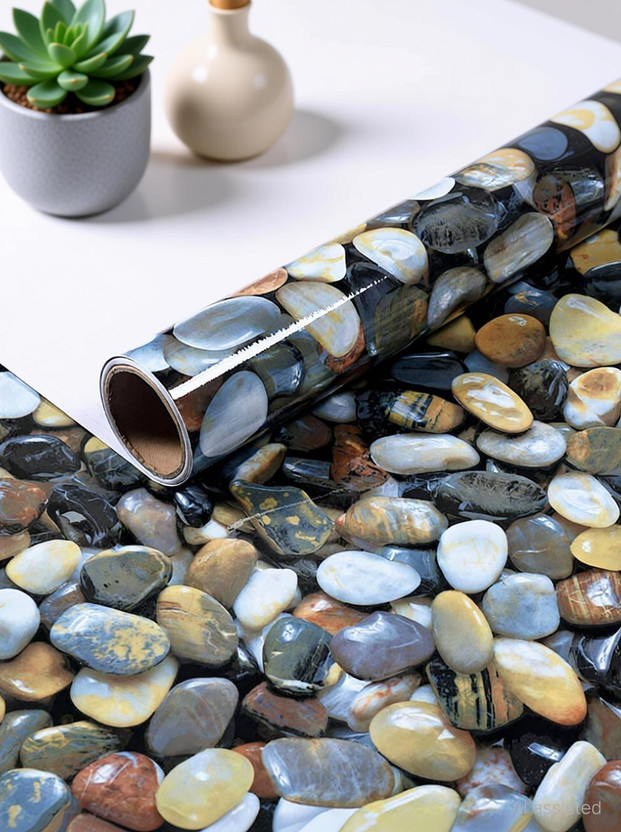 ERATO 40.64 cm x 152.4 cm Waterproof Decorative Vinyl Wallpaper(Multicolor)