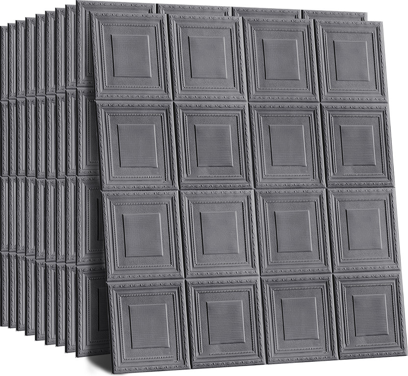 Diseno 70 cm x 70 cm Waterproof Decorative Vinyl Wallpaper(Grey)