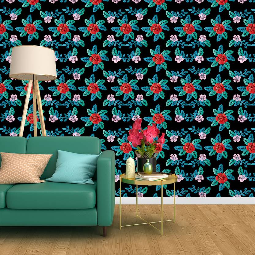 Wallpaper Mart Floral & Botanical Multicolor Wallpaper Price in India