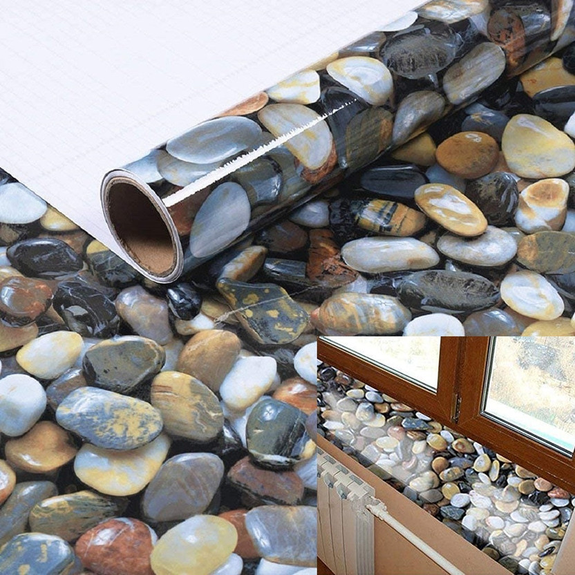 ERATO 40.64 cm x 121.92 cm Waterproof Decorative Vinyl Wallpaper(Blue)