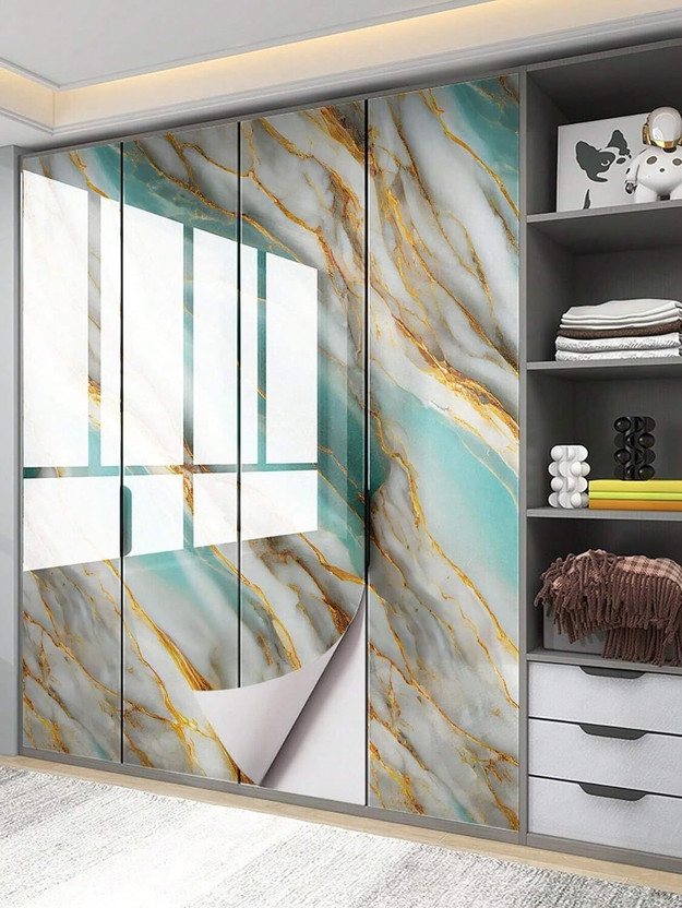 Peijinsart 200 cm x 60 cm Waterproof Decorative Vinyl Wallpaper(Multicolor, Pack of 2)