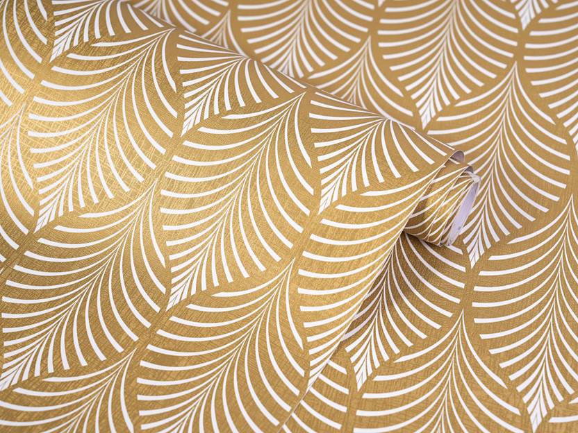 yes collections 200 cm x 45 cm Waterproof Decorative Vinyl Wallpaper(Gold, Brown)