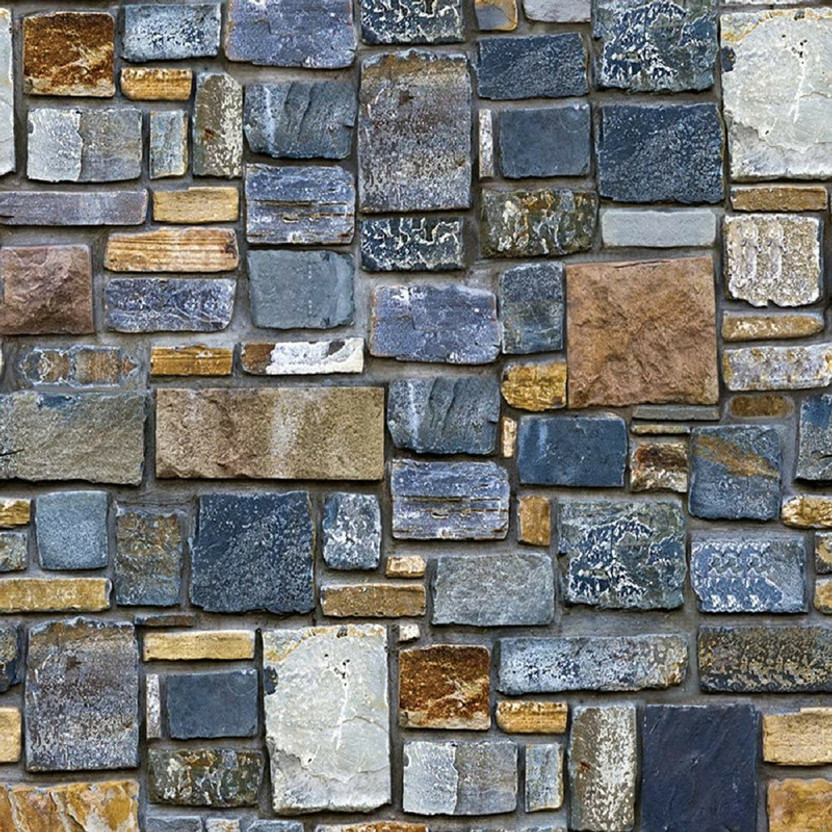 Skywall 1000 cm 48 Sq. Feet DIY Self Adhesive Wallpaper with Natural Brick for Home Decor(Multicolor) Self Adhesive Sticker(Pack of 1)