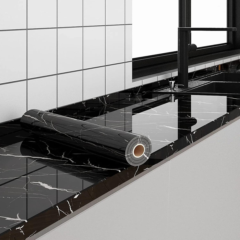 Peijinsart 200 cm x 60 cm Decorative Paper Wallpaper(Black)