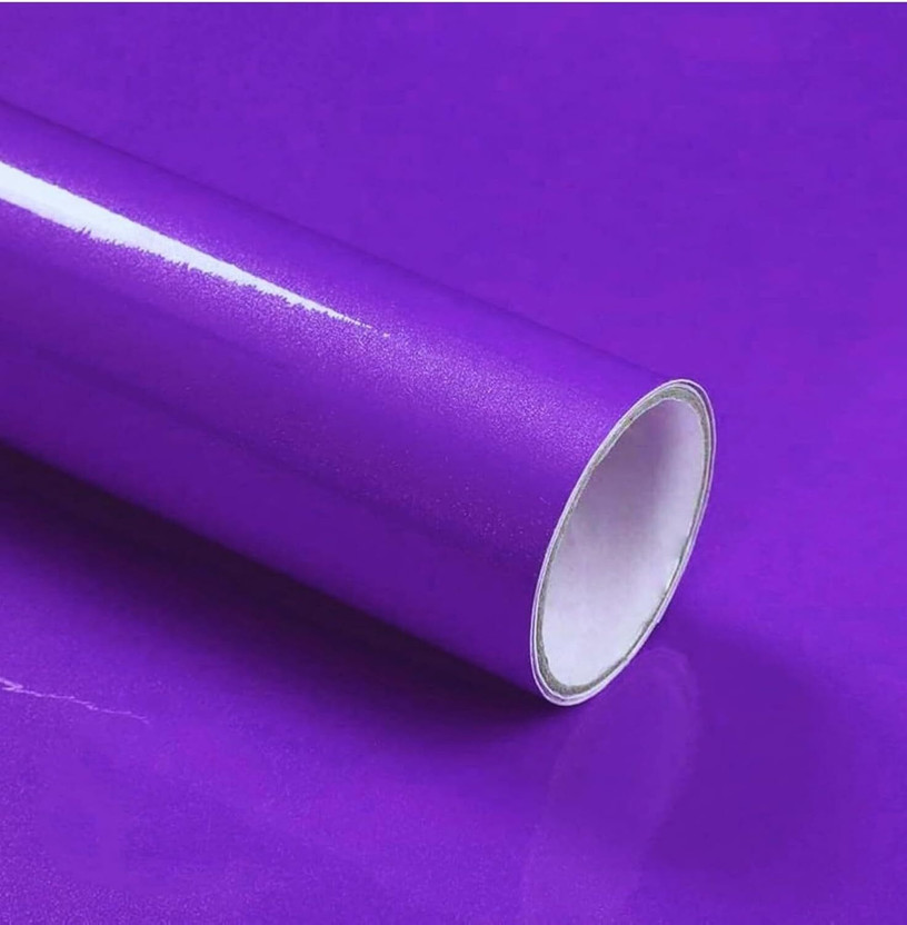 SEAHOM 152 cm x 30 cm Minimal Art Vinyl Wallpaper(Purple)
