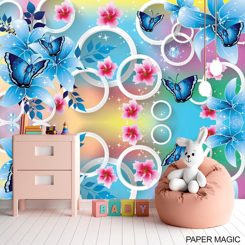 Luxury 230 cm x 40 cm Waterproof Abstract Vinyl Wallpaper(Multicolor)