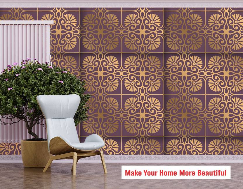 trust style interiors Decorative Yellow Wallpaper Price in India Buy
